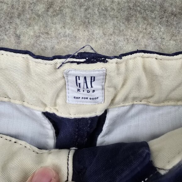 Gap Kids Husky 16 Navy Blue Chinos Pants Boys Cotton Blend - Picture 3 of 6